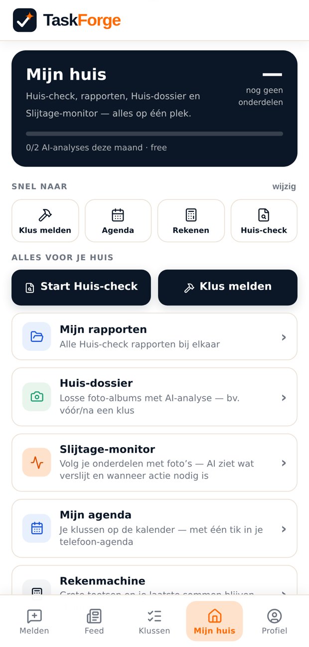 Mijn huis met alle onderdelen onder elkaar