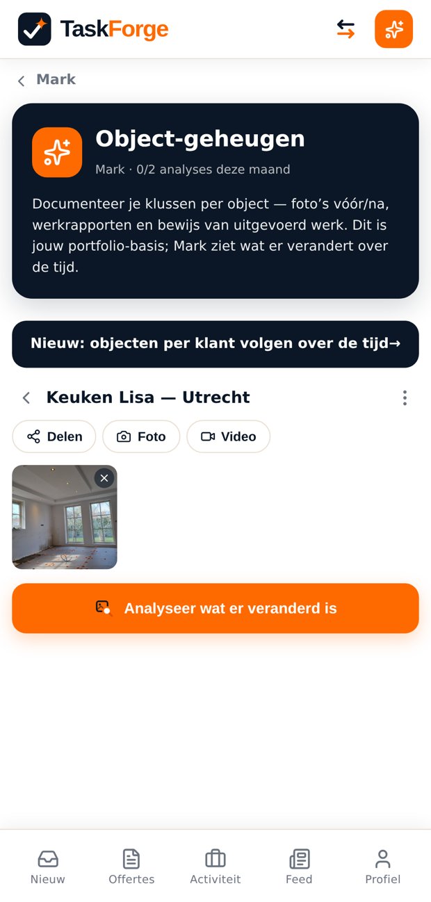 Object met fotoalbum van een klus